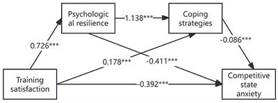 The effect of athletes' training satisfaction on competitive state anxiety—a chain-mediated effect based on psychological resilience and coping strategies